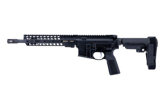 Geissele Automatics Border Patrol 5.56 AR-15 SBR has an SB Tactical SBA3 brace